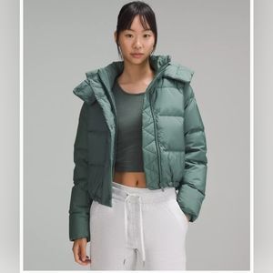 Lululemon Wunder Puff Cropped Jacket - Medium Forest Size 4